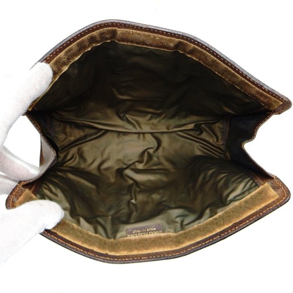 Vintage GUCCI Supreme Web GG Monogram Canvas Leather Travel Toiletry Bag - Picture 9 of 10